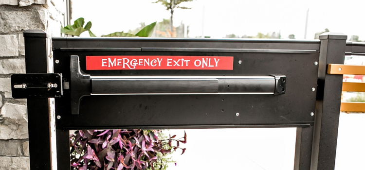 emergency push bar installation in Yuba City