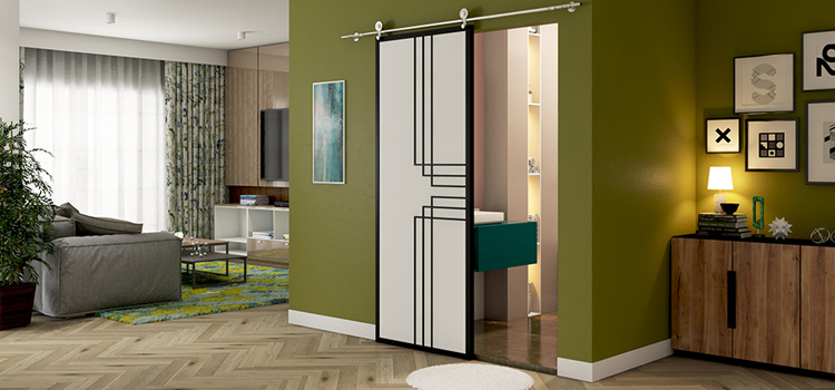 sliding bathroom door installation in Yuba City